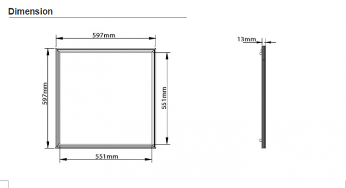 La luz del panel comercial del techo LED 600x600 calienta Dimmable blanco 85 - 265VAC